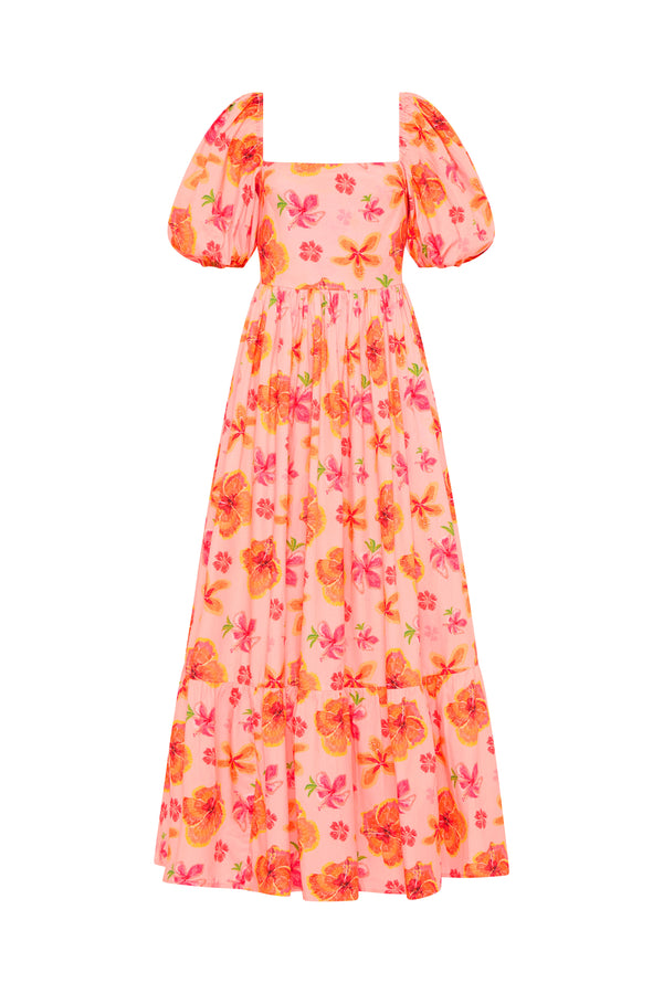 Palm Noosa Lola Maxi Dress Spanish Hibiscus