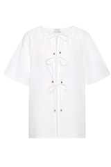 Olive Tie Top White