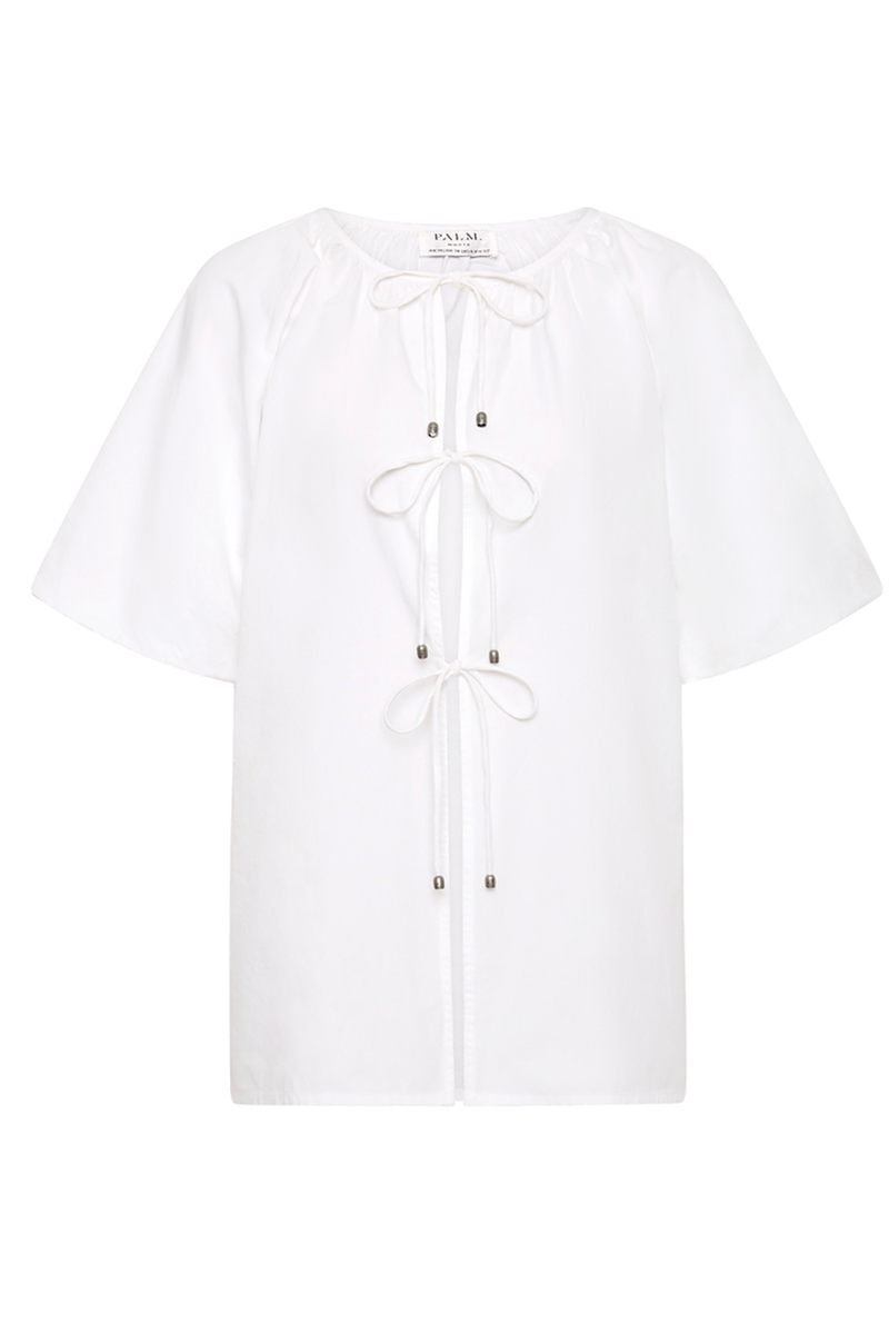 Olive Tie Top White
