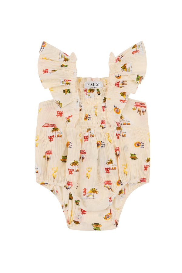 Miley Ruffle Onesie Tropicana