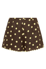 Nola Shorts Giallo Pois