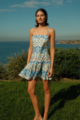 Lima Mini Dress Lagoona Tile