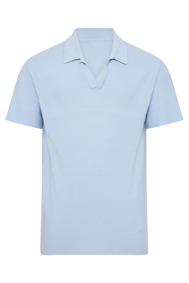 Palm Noosa Hastings Polo Light Blue Cotton