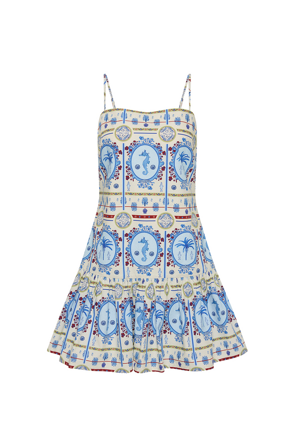 Lima Mini Dress Lagoona Tile