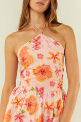 Palm Noosa Isabella Mini Dress Spanish Hibiscus