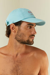 Palm Noosa Palm Noosa Cap Light Blue & Red Cotton