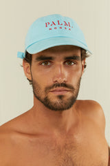 Palm Noosa Palm Noosa Cap Light Blue & Red Cotton