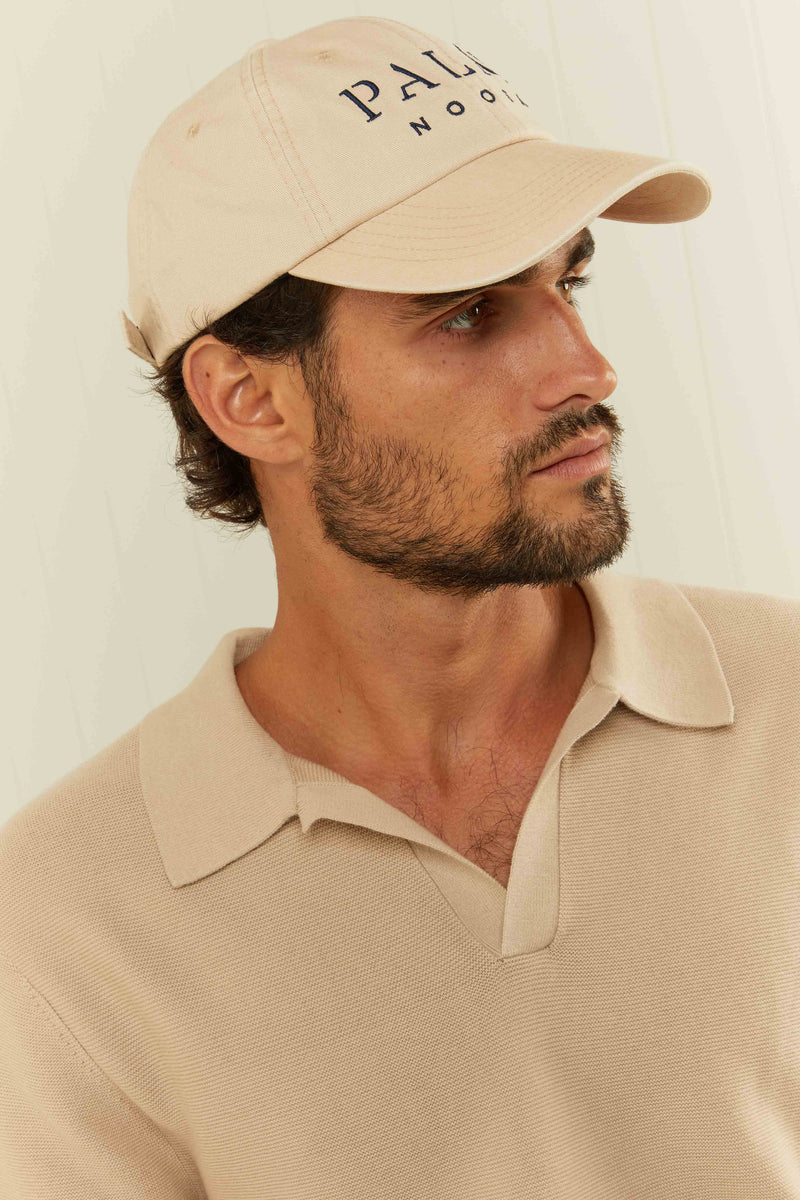 Palm Noosa Palm Noosa Cap Sand & Navy Cotton