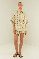 Palm Noosa Mirage Shirt Tropical Palms Linen