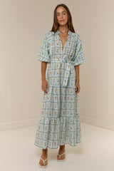 Dutton Dress Calypso Tile