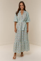 Dutton Dress Calypso Tile