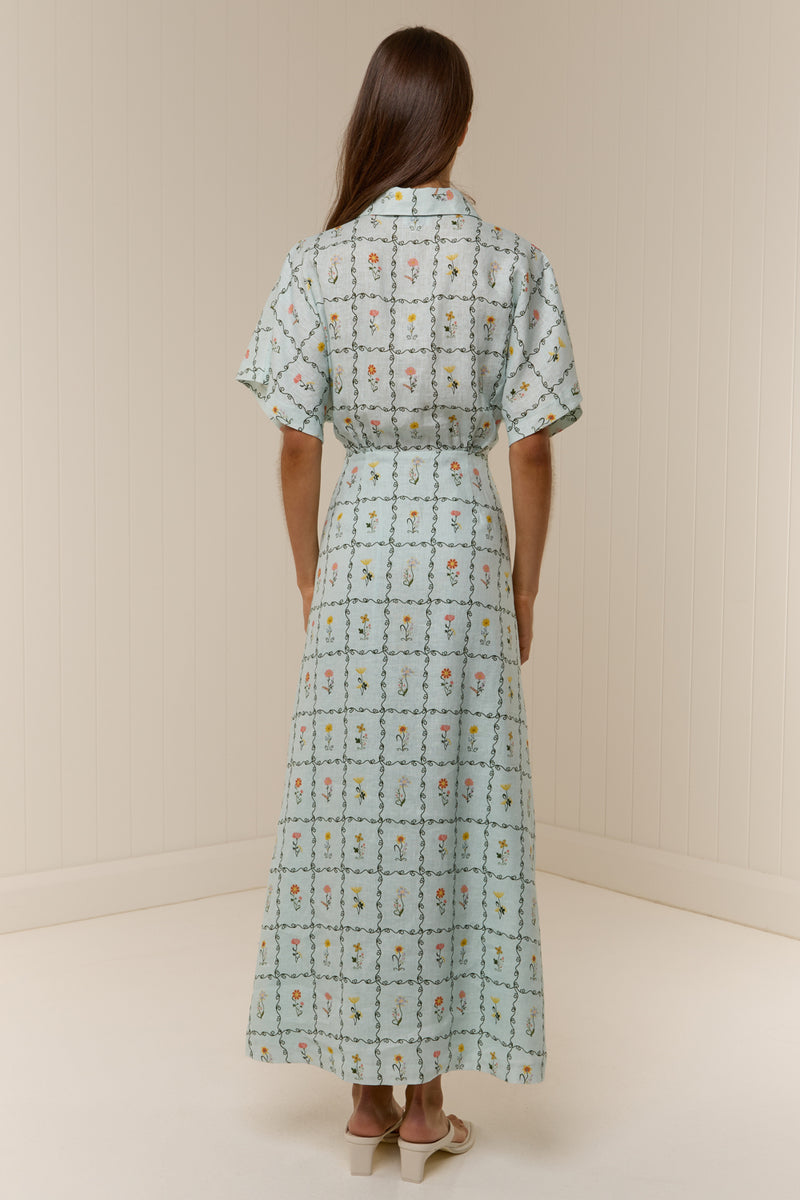 Jasmine Dress Calypso Tile