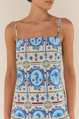 Lima Mini Dress Lagoona Tile