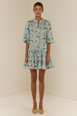 Ruba Mini Dress Seashell Tile