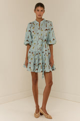 Ruba Mini Dress Seashell Tile