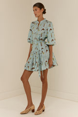 Ruba Mini Dress Seashell Tile