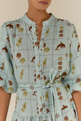 Ruba Mini Dress Seashell Tile