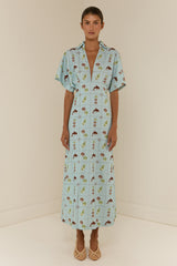 Jasmine Dress Seashell Tile