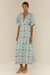 Jasmine Dress Seashell Tile