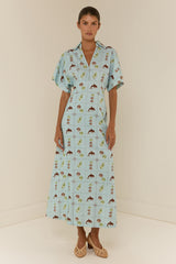 Jasmine Dress Seashell Tile