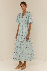 Jasmine Dress Seashell Tile