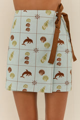 Rex Wrap Skirt Seashell Tile