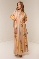 Jasmine Dress Citrus Stripe