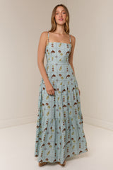 Celine Maxi Dress Seashell Tile
