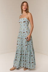 Celine Maxi Dress Seashell Tile