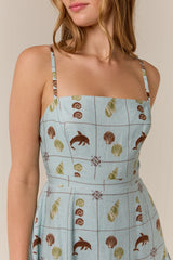 Celine Maxi Dress Seashell Tile