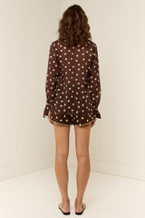 Nola Shorts Giallo Pois