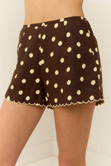 Nola Shorts Giallo Pois