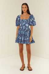 Palm Noosa Lola Dress Blue Paisley