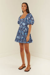 Palm Noosa Lola Dress Blue Paisley