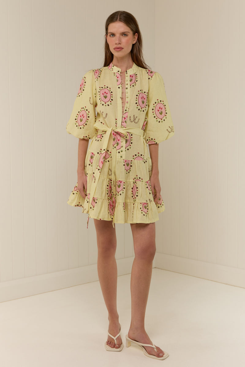 Ruba Mini Dress Savanna Tile