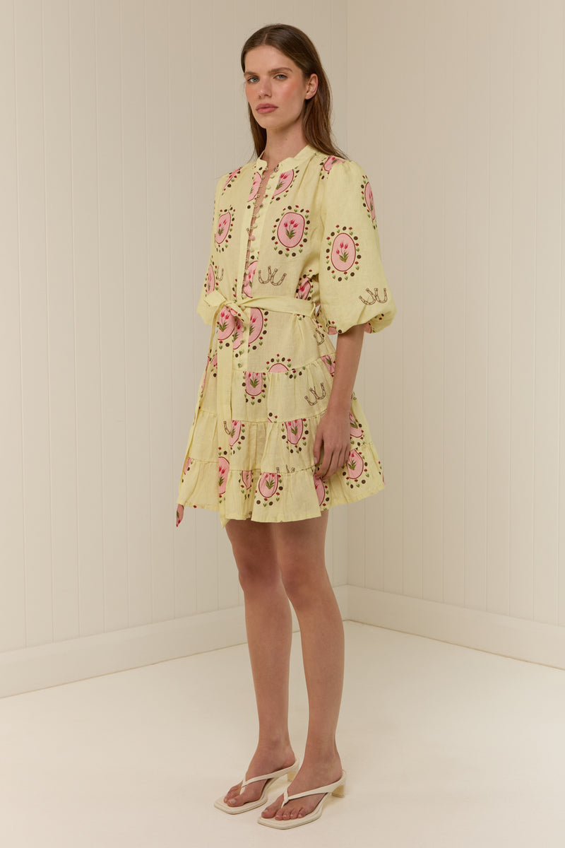 Ruba Mini Dress Savanna Tile