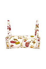 Palm Noosa Crop Top Bandeau Nylon Tomato Tiles