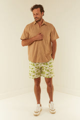 Palm Noosa Holiday Shorts Cotton Green Palms