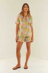 Palm Noosa Peggy PJS Cotton Poplin Noosa Tiles