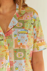 Palm Noosa Peggy PJS Cotton Poplin Noosa Tiles