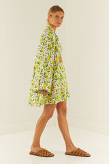 Palm Noosa Ace Of Spades Robe Linen Scallop Lemons