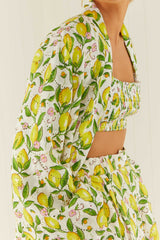 Palm Noosa Ace Of Spades Robe Linen Scallop Lemons
