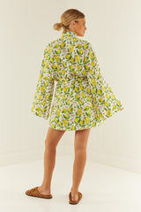 Palm Noosa Ace Of Spades Robe Linen Scallop Lemons