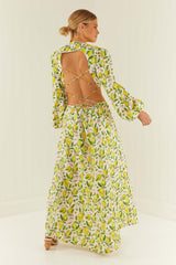 Palm Noosa Domino Dress Cotton Anglaise Lemons
