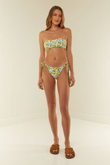 Palm Noosa Bandeau Bikini Top Nylon Lemons