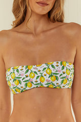 Palm Noosa Bandeau Bikini Top Nylon Lemons