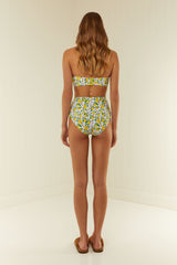 Palm Noosa High Waisted Bikini Bottom Nylon Lemons