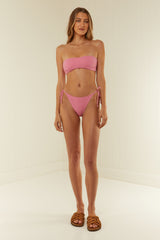 Palm Noosa Bandeau Bikini Top Nylon Pink